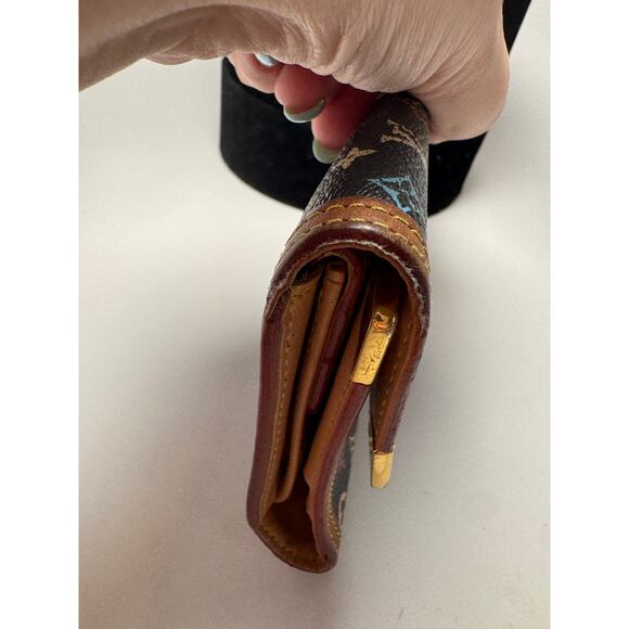 Louis Vuitton Multicolor Monogram Porte Tressor Trifold Wallet Black Wallet - Picture 12 of 16